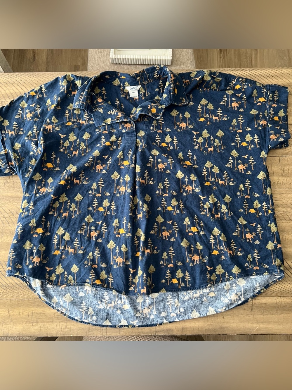 Duluth Trading Company popover flannel camp shirt size XXL